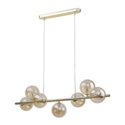 Wohnzimmerlampen|Glaslampen*TK Lighting Hängeleuchte Kugelschirm Glas Metall Modern elegant