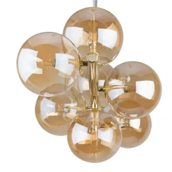 Wohnzimmerlampen|Glaslampen*TK Lighting Hängeleuchte Kugelschirm Glas Metall Modern elegant