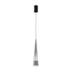 Maytoni Hängeleuchte LED Metall Glas Up Down rund D: 8 cm Chrom< Hängelampen|Led Lampen