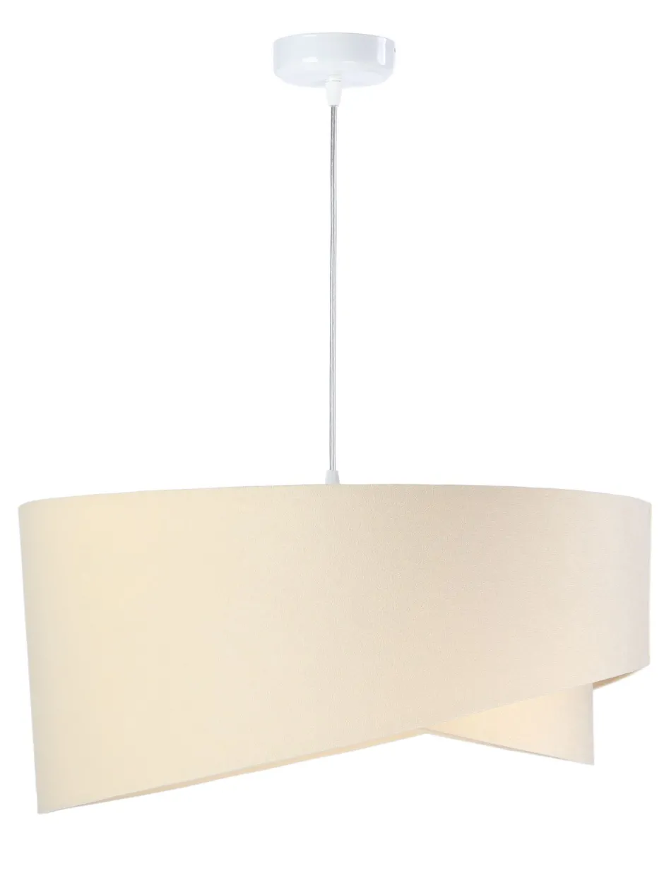 BPS Koncept Hängeleuchte MADAN Creme Weiß rund Ø50cm< Hängelampen|Esszimmer Lampen