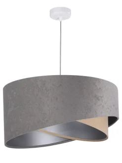 Hängelampen|Esszimmer Lampen*BPS Koncept Hängeleuchte MARLON Grau Beige Silber rund