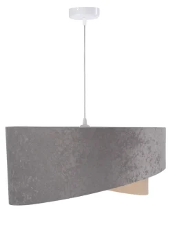 Hängelampen|Esszimmer Lampen*BPS Koncept Hängeleuchte MARLON Grau Beige Silber rund