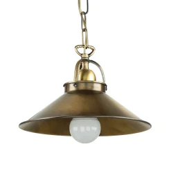 Hängelampen|Industrie Lampen*Giovanni Battista Hängeleuchte Messing E27 Ø 25 cm Vintage ALICE