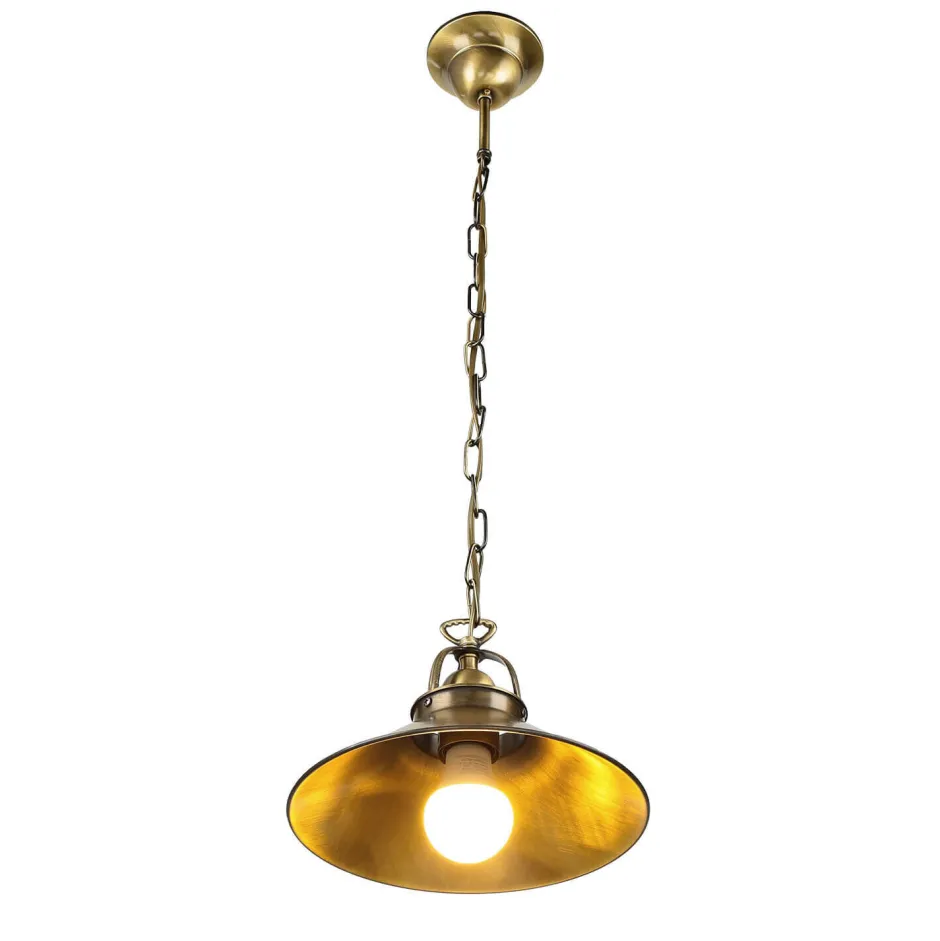 Hängelampen|Industrie Lampen*Giovanni Battista Hängeleuchte Messing E27 Ø 25 cm Vintage ALICE