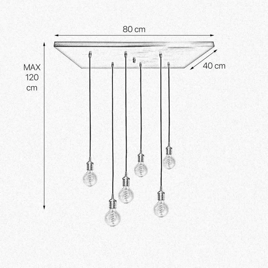 Giovanni Battista Hängeleuchte Messing massiv B: 80 cm in Bronze hell 6x E27< Hängelampen|Bürolampen