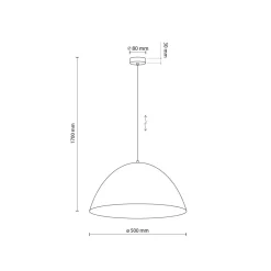 TK Lighting Hängeleuchte Metall Ø 50 cm H: max. 170 cm E27 Mint Grün< Hängelampen|Esszimmer Lampen