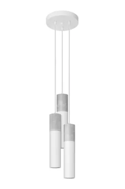 Wohnzimmerlampen|Moderne Lampen*Sollux Hängeleuchte Metall Beton GU10 3-flammig Ø 20 cm