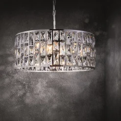 Maytoni Hängeleuchte Metall E27 Ø 50 cm H: max. 47,5 cm Chrom< Hängelampen|Esszimmer Lampen