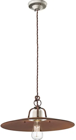 Ferroluce Hängeleuchte Metall E27 Ø 40 cm rund H: max. 135 cm< Wohnzimmerlampen|Keramiklampen