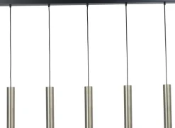 Wohnzimmerlampen|Esszimmer Lampen*Masterlight Hängeleuchte Metall 5-flammig Nickel Schwarz ERION