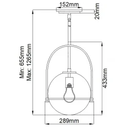 Hängelampen|Bürolampen*Elstead Hängeleuchte Metall Glas Ø 28,9 cm rund E27 Vintage