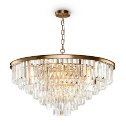 Maytoni Hängeleuchte Metall Glas Ø 80 cm rund H: max. 127 cm< Hängelampen|Esszimmer Lampen