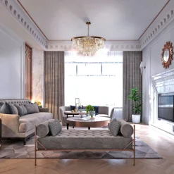 Maytoni Hängeleuchte Metall Glas Ø 80 cm rund H: max. 127 cm< Hängelampen|Esszimmer Lampen