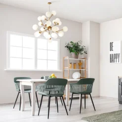 Hängelampen|Esszimmer Lampen*Maytoni Hängeleuchte Metall Glas 65 cm breit H: max. 146,5 cm