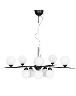 By Rydéns Hängeleuchte Metall Glas B: 100 cm H: max. 160 cm 10x G9< Hängelampen|Bürolampen