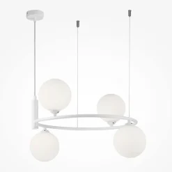 Hängelampen|Bürolampen*Maytoni Hängeleuchte Metall Glas B: 39 cm H: max. 184 cm Weiß