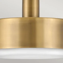 Elstead Hängeleuchte Metall Glas D: 33 cm H: max. 140,4 cm in Messing< Hängelampen|Wohnzimmerlampen