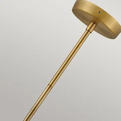 Elstead Hängeleuchte Metall Glas D: 33 cm H: max. 140,4 cm in Messing< Hängelampen|Wohnzimmerlampen