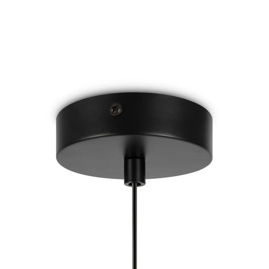 Hängelampen|Esszimmer Lampen*Maytoni Hängeleuchte Metall Glas E14 Ø 15 cm rund Schwarz Weiß