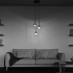 Maytoni Hängeleuchte Metall Glas G9 rund D: 40 cm in Gold CORA< Hängelampen|Bürolampen