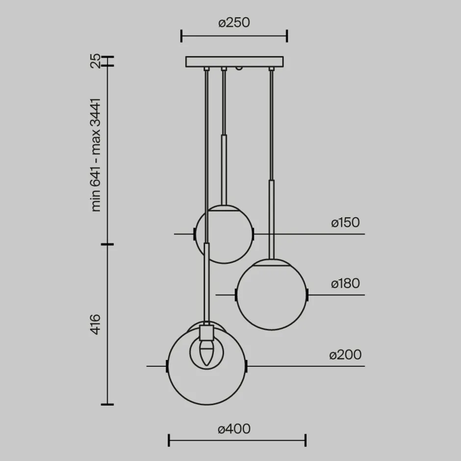 Maytoni Hängeleuchte Metall Glas G9 rund D: 40 cm in Gold CORA< Hängelampen|Bürolampen