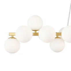 Hängelampen|Bürolampen*Maytoni Hängeleuchte Metall Glas H: max. 133,9 cm in Gold Weiß