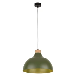 Küchenlampen|Wohnzimmerlampen*TK Lighting Hängeleuchte Metall Grün Retro Ø 34 cm verstellbar E27