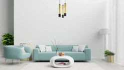 Belis Hängeleuchte Metall GU10 Ø35 cm Schwarz Gold 3-flammig< Hängelampen|Bürolampen