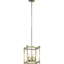 Elstead Hängeleuchte Metall in Messing verstellbar DOMIDI< Wohnzimmerlampen|Esszimmer Lampen