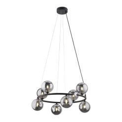 TK Lighting Hängeleuchte Metall Rauchglas G9 Ø 62 cm H: max. 140 cm< Hängelampen|Bürolampen