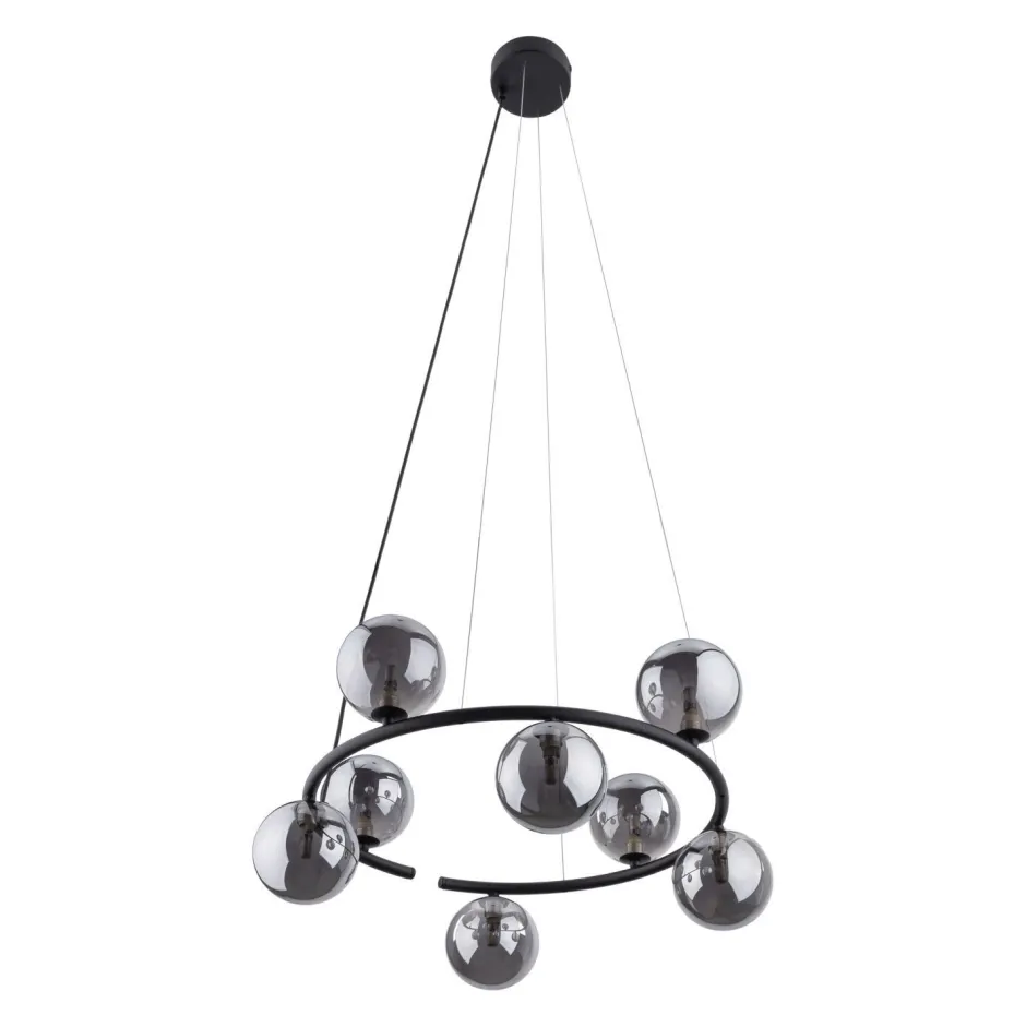 TK Lighting Hängeleuchte Metall Rauchglas G9 Ø 62 cm H: max. 140 cm< Hängelampen|Bürolampen