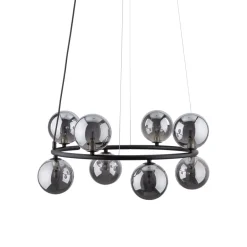TK Lighting Hängeleuchte Metall Rauchglas G9 Ø 62 cm H: max. 140 cm< Hängelampen|Bürolampen