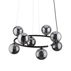 TK Lighting Hängeleuchte Metall Rauchglas G9 Ø 62 cm H: max. 140 cm< Hängelampen|Bürolampen
