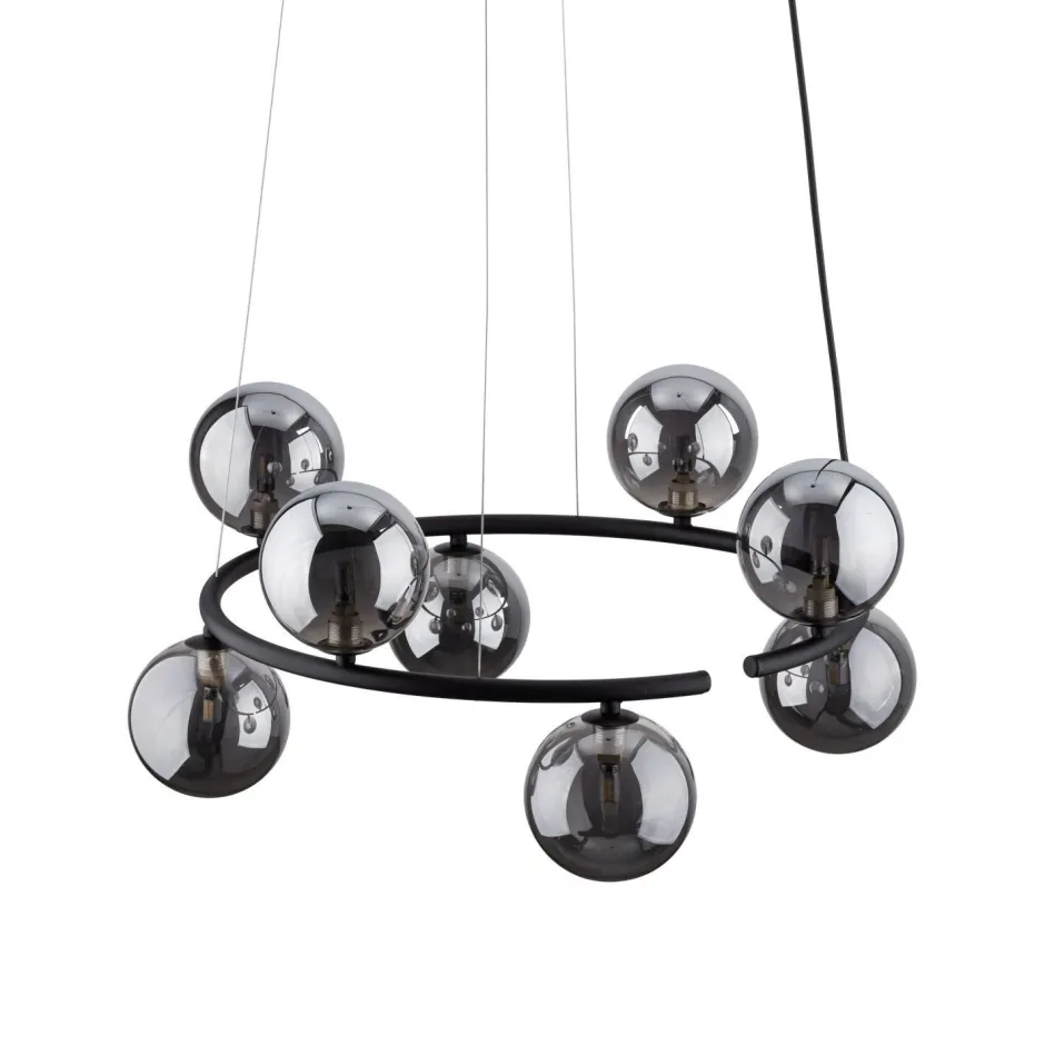 TK Lighting Hängeleuchte Metall Rauchglas G9 Ø 62 cm H: max. 140 cm< Hängelampen|Bürolampen