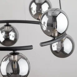 TK Lighting Hängeleuchte Metall Rauchglas G9 Ø 62 cm H: max. 140 cm< Hängelampen|Bürolampen