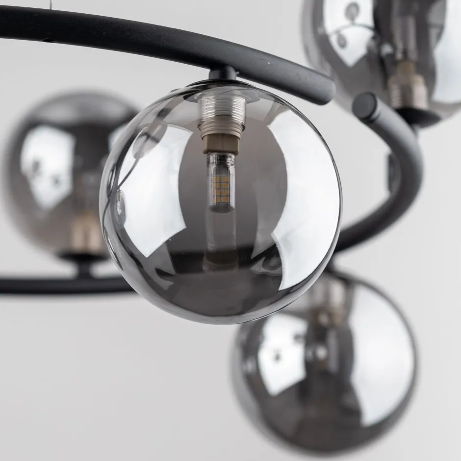 TK Lighting Hängeleuchte Metall Rauchglas G9 Ø 62 cm H: max. 140 cm< Hängelampen|Bürolampen