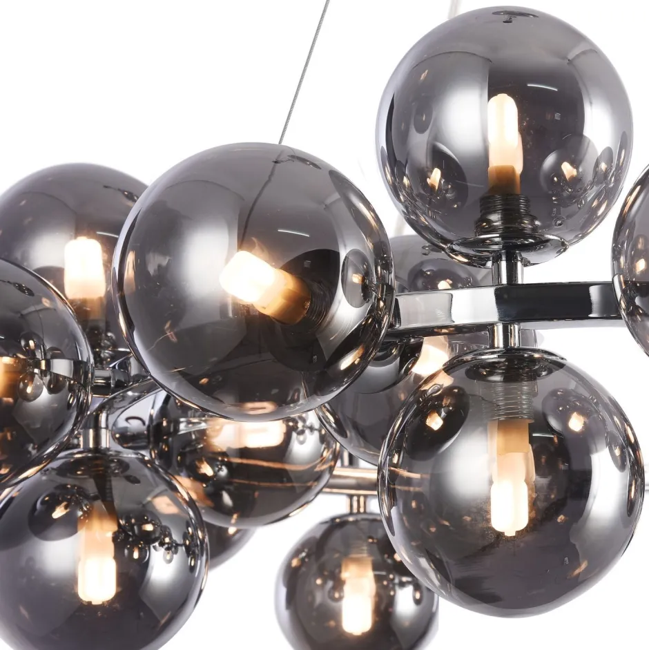 Hängelampen|Bürolampen*Maytoni Hängeleuchte Metall Rauchglas G9 69 cm breit Modern