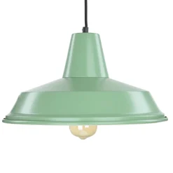 Luminex Hängeleuchte Metall rund Ø36cm Grün Küche Esstisch< Vintage Lampen|Industrie Lampen