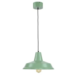 Luminex Hängeleuchte Metall rund Ø36cm Grün Küche Esstisch< Vintage Lampen|Industrie Lampen