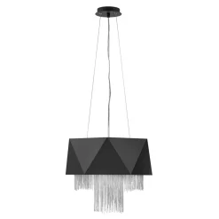 Elstead Hängeleuchte Metall Schwarz Silber Modern Design VENINA< Hängelampen|Esszimmer Lampen