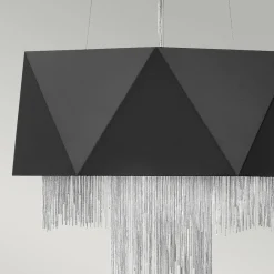 Elstead Hängeleuchte Metall Schwarz Silber Modern Design VENINA< Hängelampen|Esszimmer Lampen