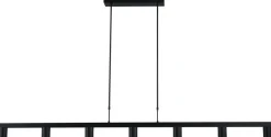 Wohnzimmerlampen|Esszimmer Lampen*Masterlight Hängeleuchte Metall Schwarz 180 cm breit GU10 ELSIE
