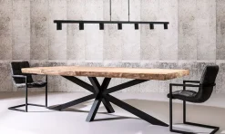 Wohnzimmerlampen|Esszimmer Lampen*Masterlight Hängeleuchte Metall Schwarz 180 cm breit GU10 ELSIE