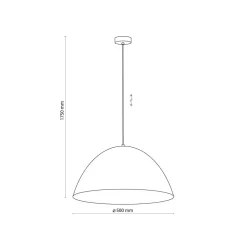 Hängelampen|Moderne Lampen*TK Lighting Hängeleuchte Metall Weiß Ø 50 cm rund E27 MIRANDA