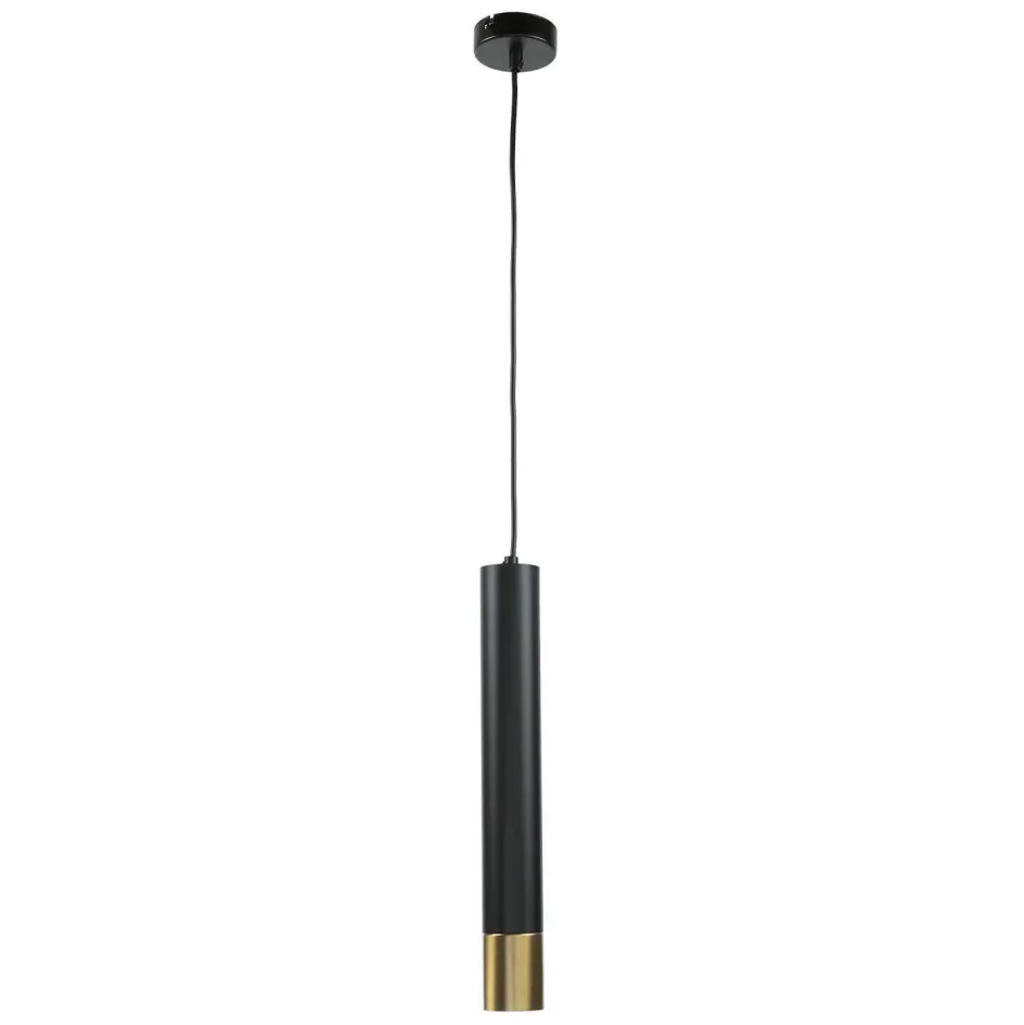 Moderne Lampen|Esszimmer Lampen*Luminex Hängeleuchte Metall Zylinder Schwarz Gold Modern GU10