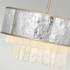 Hängelampen|Schlafzimmer Lampen*Elstead Hängeleuchte Modern Ø 50,8 cm rund Edelstahl Kristall