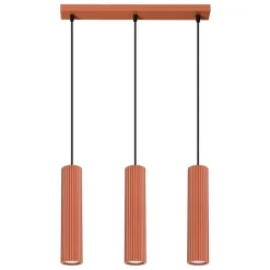Hängelampen|Wohnzimmerlampen*Sollux Hängeleuchte Modern GU10 3-flammig B: 45 cm Aluminium in Rot