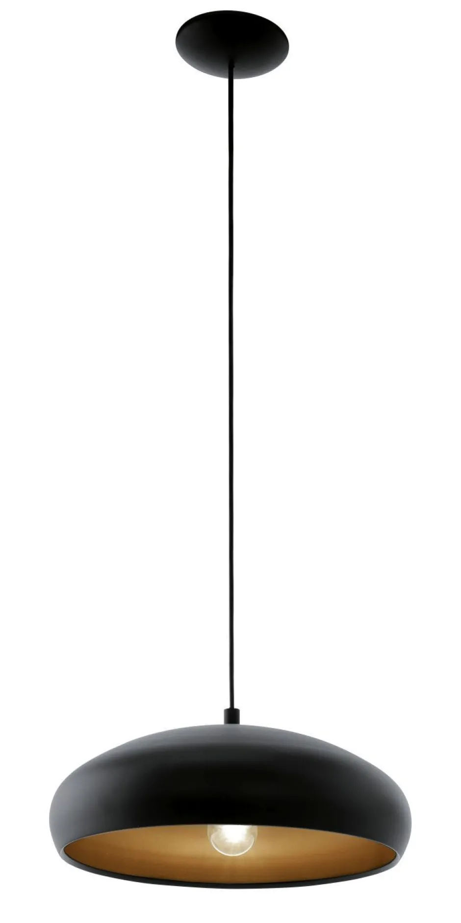 Eglo Hängeleuchte Mogano 1 Schwarz Ø40cm< Hängelampen|Esszimmer Lampen