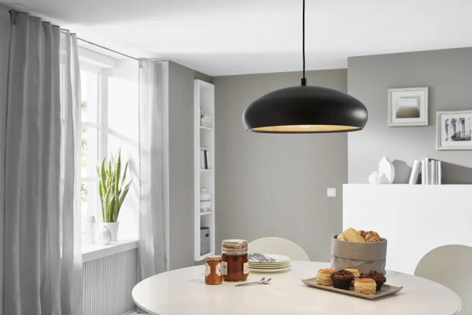 Eglo Hängeleuchte Mogano 1 Schwarz Ø40cm< Hängelampen|Esszimmer Lampen