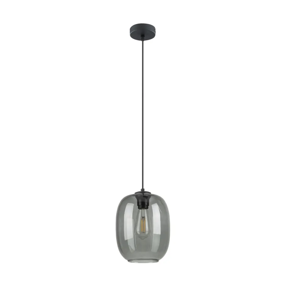 Hängelampen|Esszimmer Lampen*TK Lighting Hängeleuchte Rauchglas Ø 20 cm H: max. 1,7 m verstellbar E27